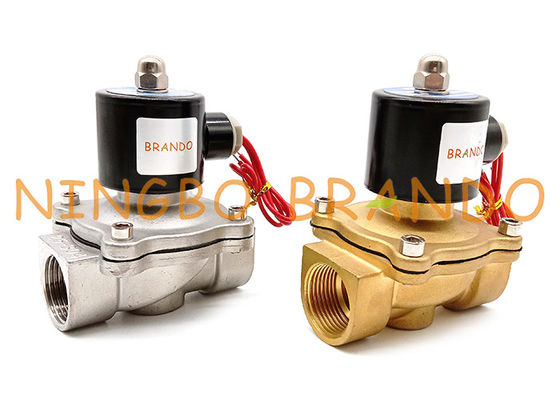 1&quot; vanne électromagnétique UW-25 en laiton normalement fermée d'acier inoxydable de SUW de pouce