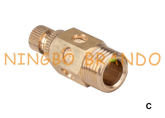 Valve de commande de puissance pneumatique réglable avec le silencieux en bronze fritté