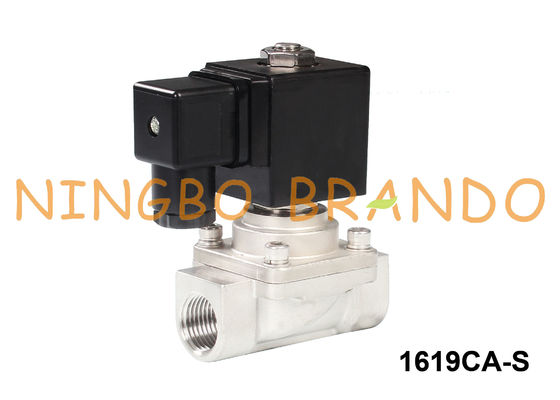 3/8&quot; acier inoxydable 24V 220V de vanne électromagnétique de vapeur et d'eau chaude