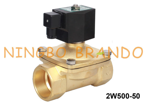 2 manière en laiton 24V normalement fermé 220V de la vanne électromagnétique de l'eau de pouce 2