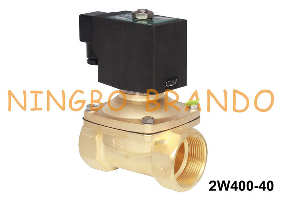 1,5 vanne électromagnétique de l'eau de laiton de la manière OR de pouce 2 24VDC 220VAC