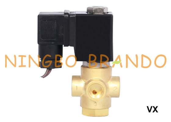 Vanne électromagnétique en laiton universelle de 3 manières 1/8&quot; 1/4&quot; 12V 24V 110V 120V 220V 230V