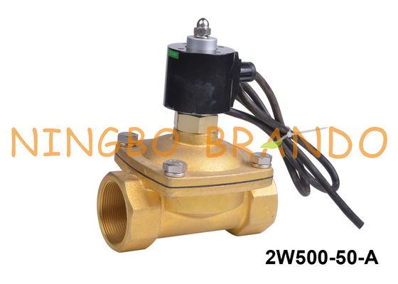 2&quot; imperméabilisent la vanne électromagnétique IP68 en laiton pour la fontaine d'eau 24V 220V