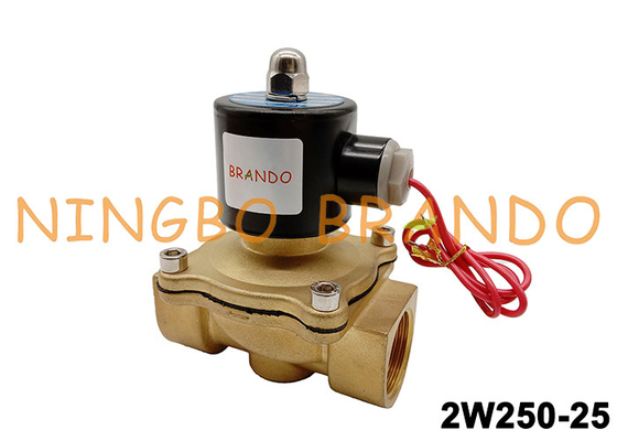 série de 2W250-25 2W matériel en laiton électrique de vanne électromagnétique de 1 pouce