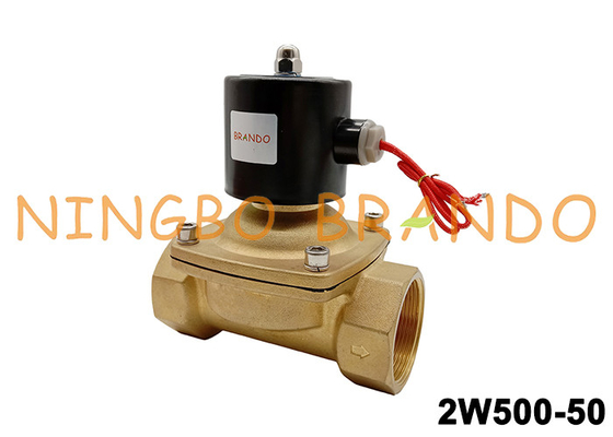 C.A. en laiton normalement fermé 220V de vanne électromagnétique 2W500-50 2 pouces