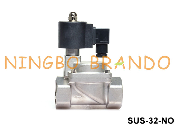 1-1/4 » 2 joint ouvert normal 24V 220V de la vanne électromagnétique de la manière solides solubles 304 PTFE