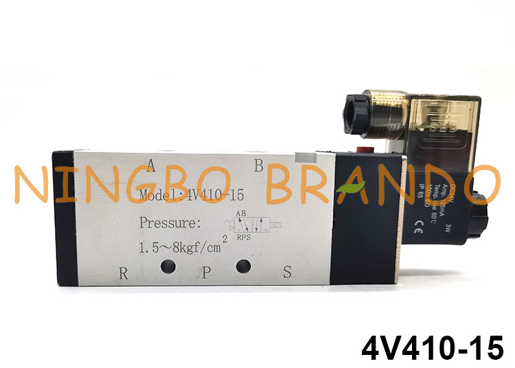 type position pneumatique 24V 220V de 4V410-15 Airtac de la manière 2 de la vanne électromagnétique 5