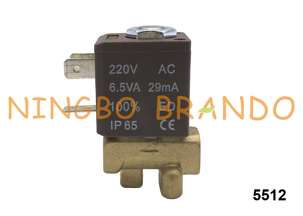 5512 CEME Type G1/4'' Electrovanne Laiton 2 Voies Normalement Fermée 24VDC 220VAC