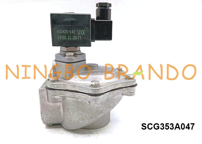 1,5&quot; pilote intégral Pulse Valve 12VDC 24VDC 110VAC 220VAC du diaphragme SCG353A047 à angle droit