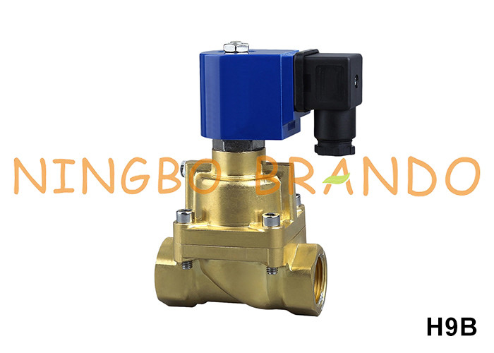 100 bar Valve solénoïde en laiton à haute pression d'eau-air 3/8' 1/2' 3/4' 1'' 220VAC 24VDC