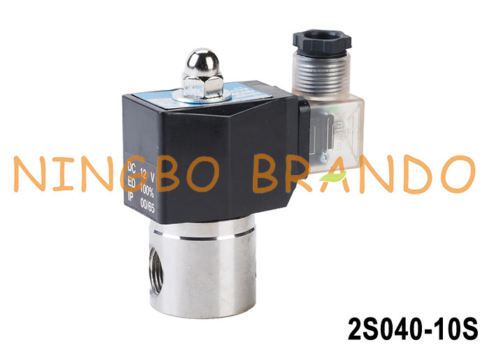2S040-10 3/8' eau air huile soupape solénoïde en acier inoxydable 12V 24V 110V 220V