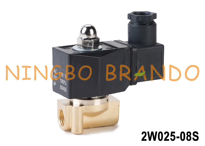 2W025-08 1/8' soupape magnéto-électrique en laiton avec bobine IP65 12V 24V 110V 220V