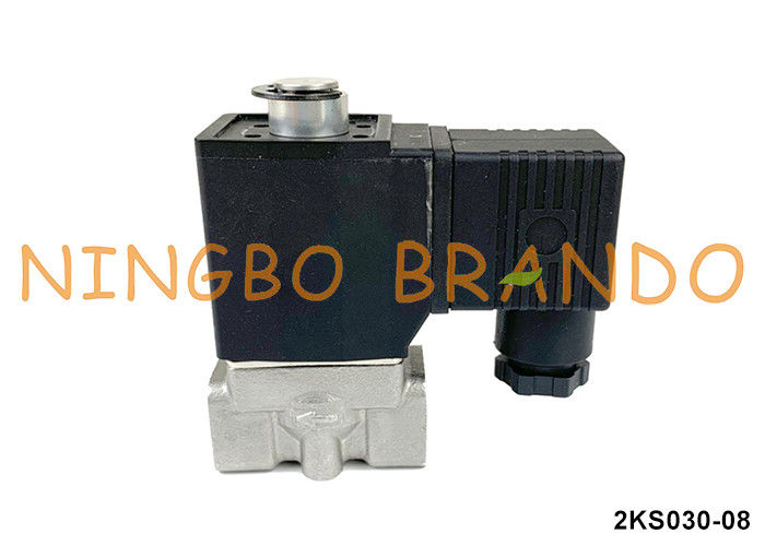 2KS030-08 Type Airtac soupape électromagnétique en acier inoxydable normalement ouverte 24V 110V 220V