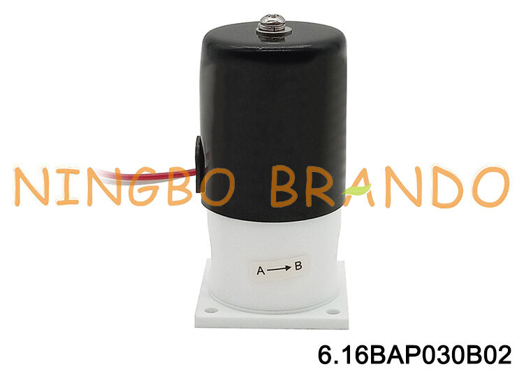 1/4" électrovanne de PTFE pour l'isolement de résistance à la corrosion d'alcali acide