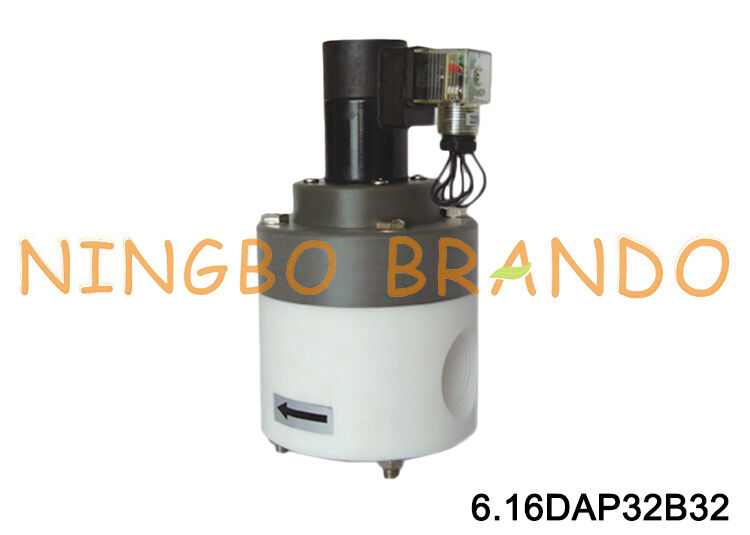 Électrovanne anti-corrosion en PTFE 1-1/4" pour produits chimiques acides et alcalins