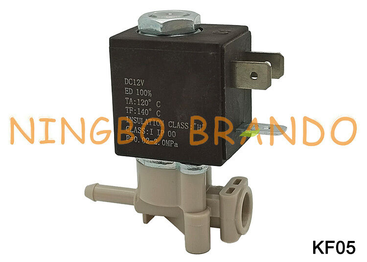 Électrovanne d'eau en plastique en Nylon normalement fermée à 2 voies 1/8 ''DC12V KF05