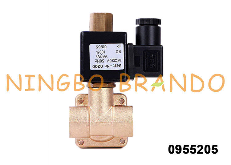 3/8&quot; a normalement ouvert la vanne électromagnétique du laiton 0955205 pour des compresseurs d'air
