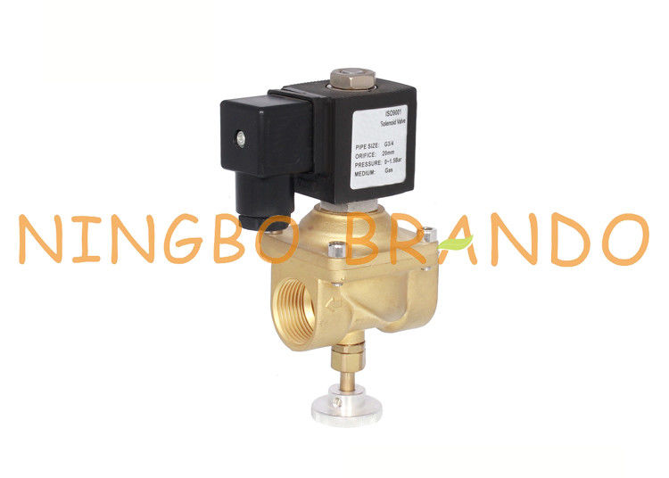 1/2 » 3/4&quot; 1&quot; manuellement vanne électromagnétique basse réglable pour le gaz naturel 12VDC 24VDC 230VAC de charbon