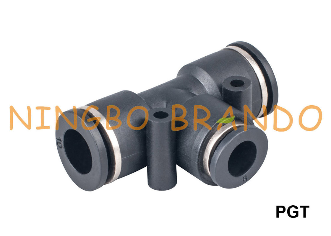 Garnitures pneumatiques en plastique de réducteur de pièce en t des syndicats de PGT 1/8&quot; 1/4&quot; 3/8&quot; 1/2 »