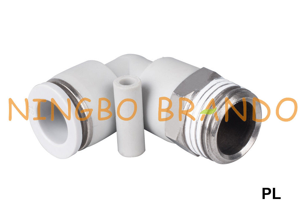 Garnitures pneumatiques de tuyaux d'air d'aplanissement masculin de coude de PL 1/8&quot; 1/4&quot; 3/8&quot; 1/2 »