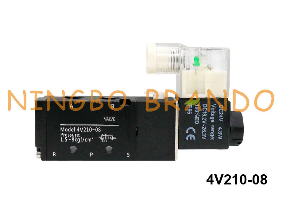 type vanne électromagnétique pneumatique 4V210-08-B 24VDC de 4V210-08 Airtac