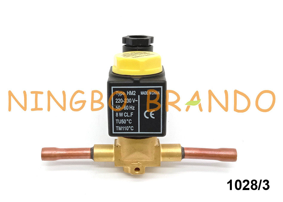 Castel Type 1028/3 3/8&quot; C.A. de la vanne électromagnétique de réfrigération de soudure 220V