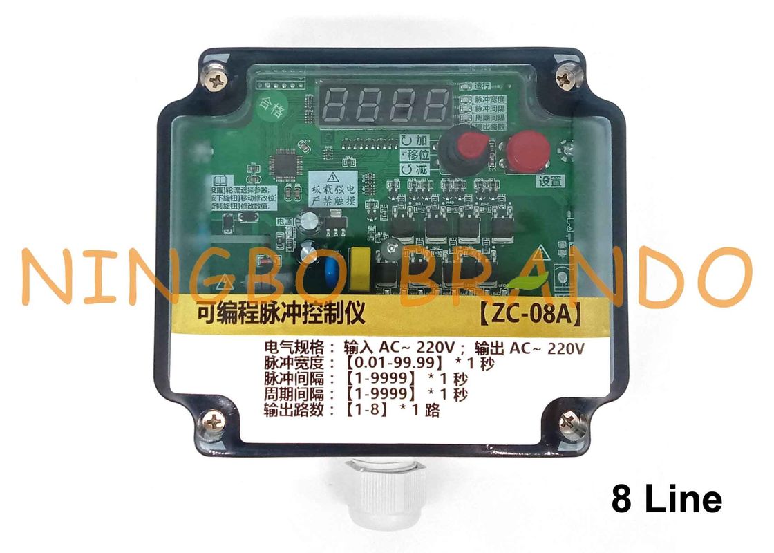 8 ligne impulsion Jet Valve Sequential Timer Controller de filtre à manches
