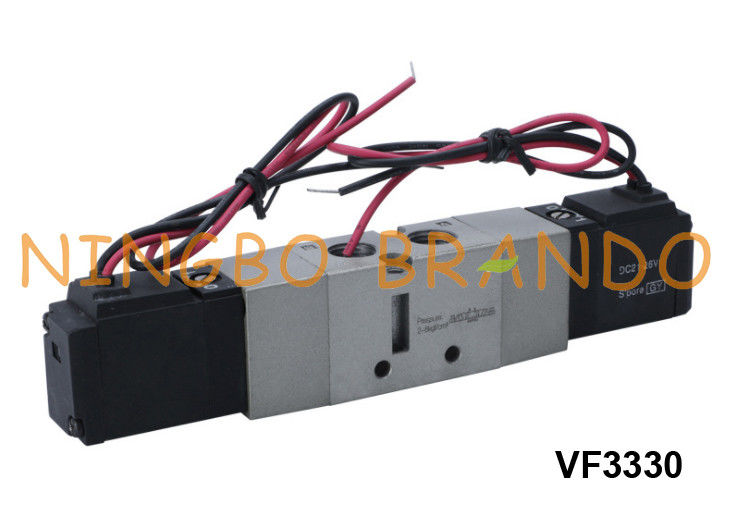 Type manière pneumatique 24V 220V de VF3330 SMC de la vanne électromagnétique d'air 5/3