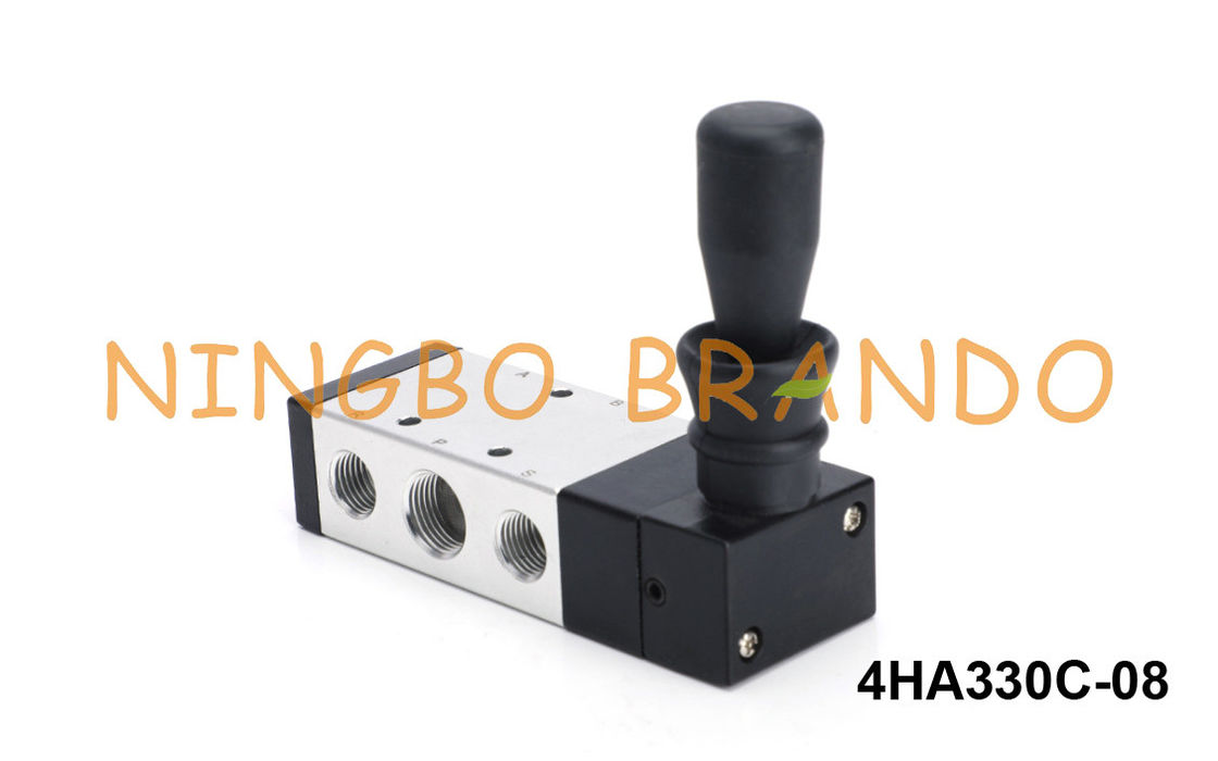 Type manière directionnelle de 4HA330C-08 Airtac de la soupape à air de manuel 5/3