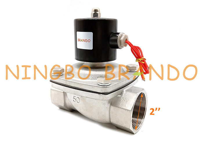 manière OR 2&quot; de 2S500-50 SUW-50 2/2 vanne électromagnétique du contrôle de flux SS304