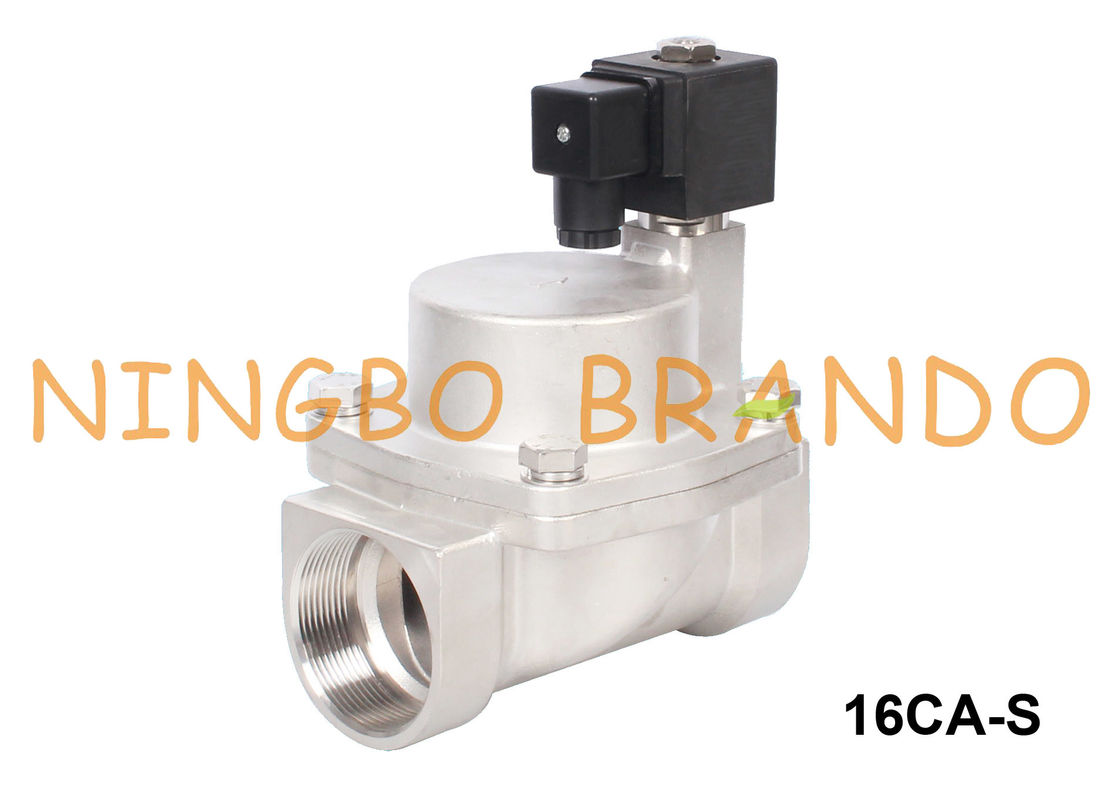 1 1/4&quot; 1 1/2 » 2&quot; vanne électromagnétique d'acier inoxydable de vapeur d'eau chaude 24V 220V