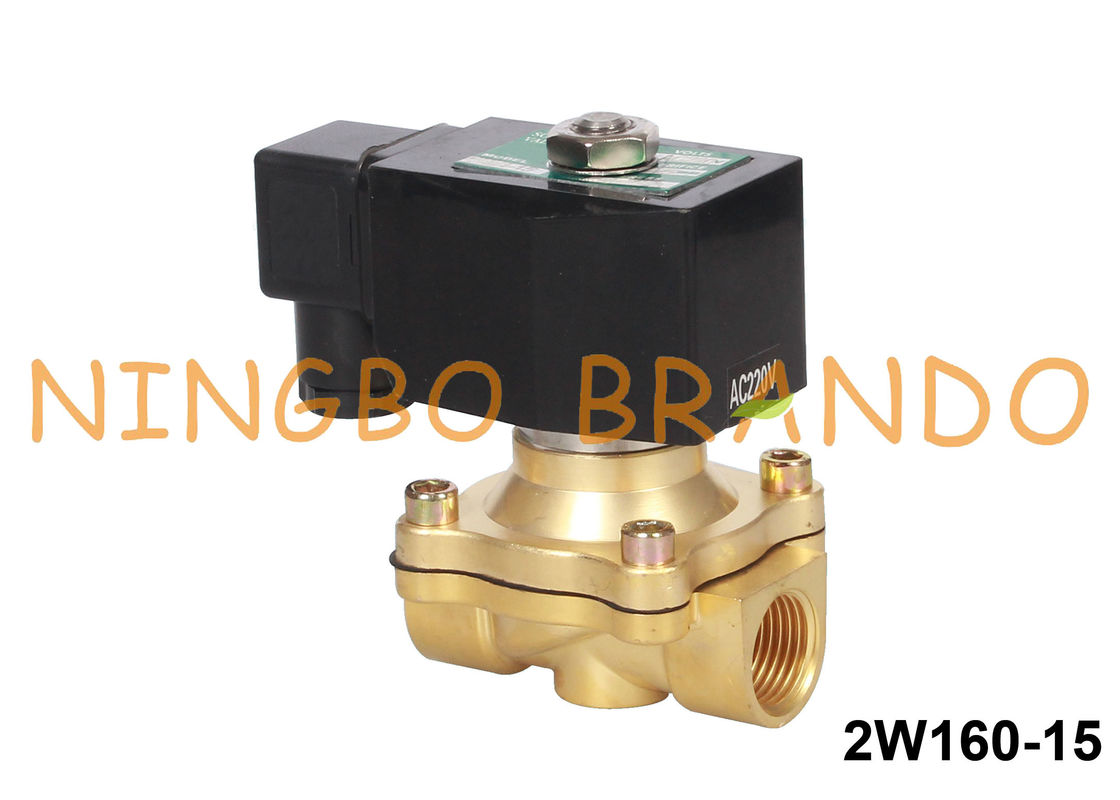 Vanne électromagnétique en laiton de l'eau normalement fermée de manière de pouce 2 de 1/2 24V 220V
