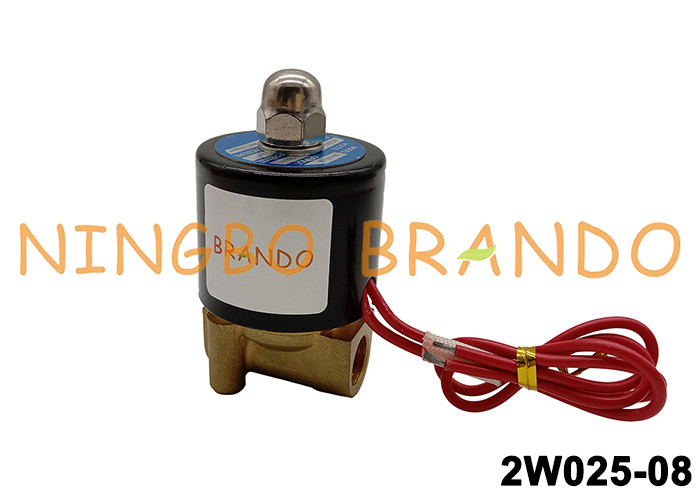 2W025-08 vanne électromagnétique en laiton de C.C 12V 1/4&quot; pour le gaz d'eau d'air