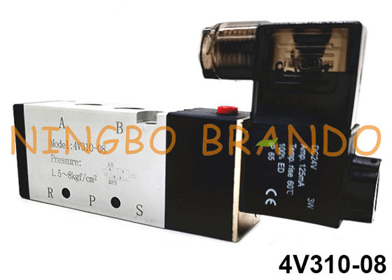 4V310-08 Airtac Type 5/2 Voies Électrovanne Pneumatique Simple 24V 110V 220V