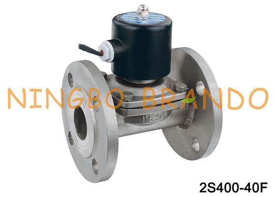 DN40 Flange 2S400-40 Ventilateur solénoïde à deux voies NC en acier inoxydable