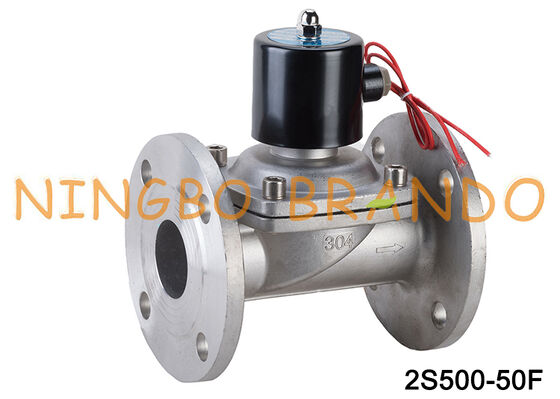 DN50 Flange 2S500-50 2/2 voie NC soupape magnéto-électrique en acier inoxydable