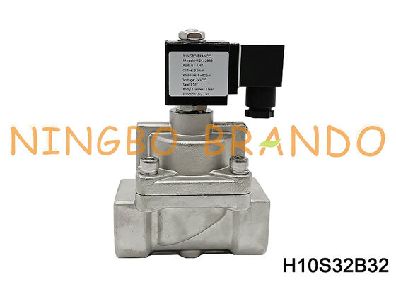 Électrovanne haute pression en acier inoxydable DN32, 1-1/4 pouces, 6 à 80 bars, 24V 220V