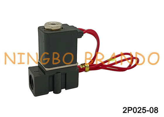 AC220V 2P025-08 1/4'' 2/2 soupape électromagnétique pneumatique en plastique à action directe