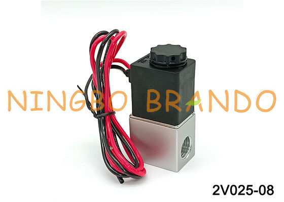 Électrovanne pneumatique électrique 2V025-08, fils volants 12V/24V/110V/220V