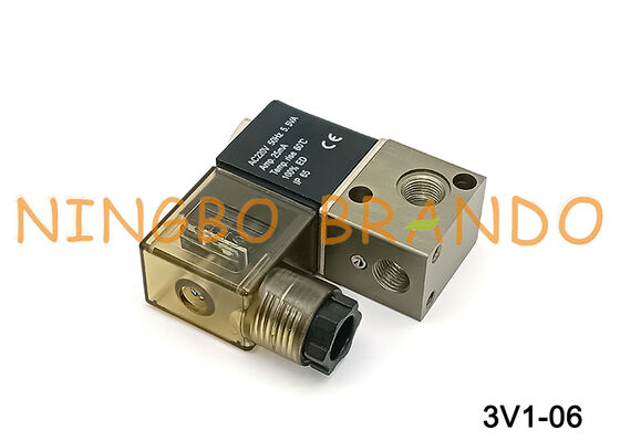 Électrovanne pneumatique électrique 3V1-06 12VDC 24VDC 110VAC 220VAC