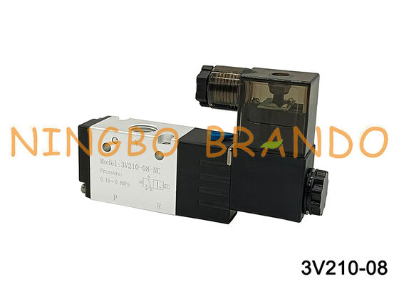 Électrovanne pneumatique 3V210-08, vanne de contrôle d'air 3/2 voies 220V 24V