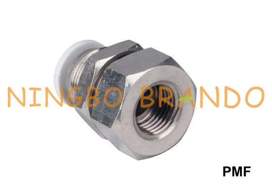 Garnitures pneumatiques droites femelles d'aplanissement de cloison étanche de PMF 1/8