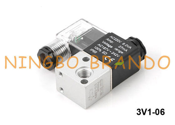 type manière pneumatique DC24V de 3V1-06 Airtac de la vanne électromagnétique 3/2