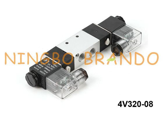 type double vanne électromagnétique pneumatique 4V320-1/4 24V 220V de 4V320-08 Airtac
