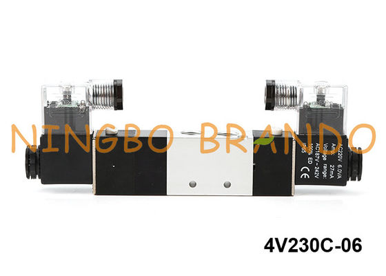 Type position pneumatique 24V 220V de 4V230C-06 Airtac de la manière 3 de la vanne électromagnétique 5