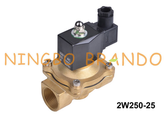 vanne électromagnétique en laiton de l'eau normalement fermée de manière de 2W250-25 1" 2 24V 220V
