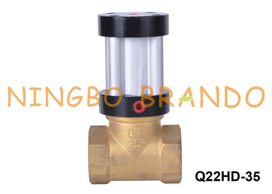 Q22HD-35 1 1/4" valve de piston pneumatique de corps en laiton de la manière DN35 2