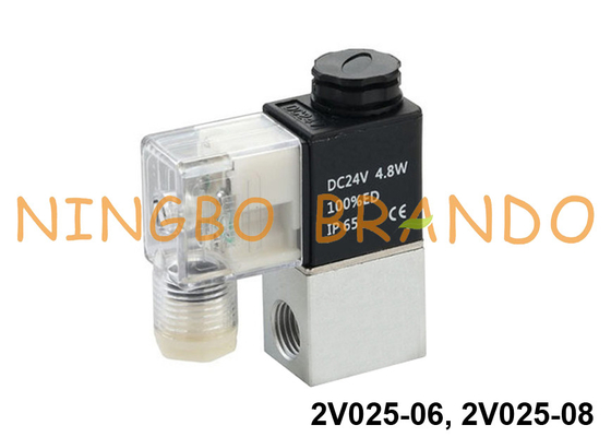 type de 2V025-06 2V025-08 Airtac - soupape à air de solénoïde de 2 manières 12VDC 24VDC