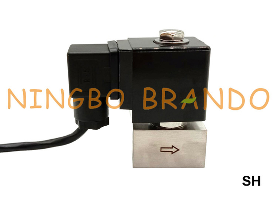vanne électromagnétique à haute pression d'acier inoxydable de 300 barres 1/4" 3/8" 24V 110V 220V